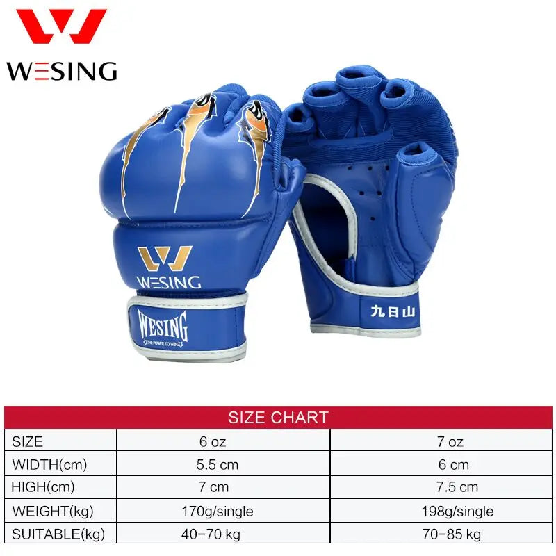 Wesing MMA Gloves Half Finger Boxing Gloves