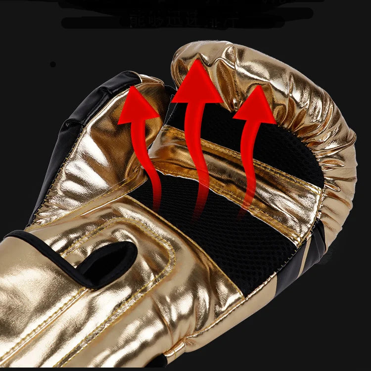 Golden Color MMA Kickboxing Gloves