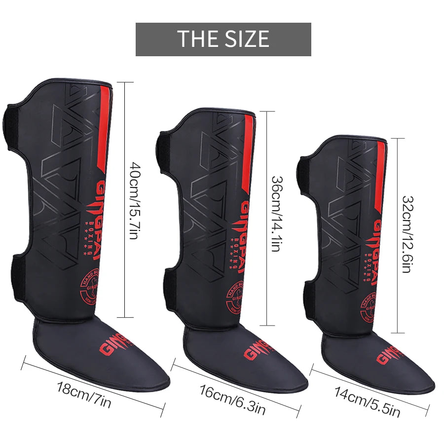 High-Quality PU Leather Boxing Shin Guards