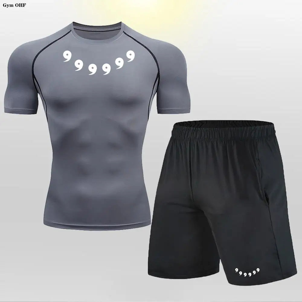 MMA BJJ Rashguard T Shirts+Shorts