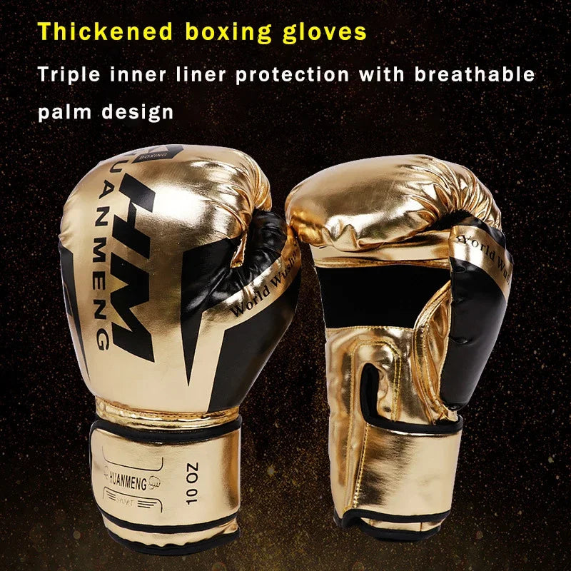 Golden Color MMA Kickboxing Gloves