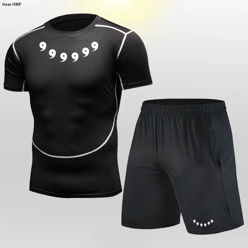 MMA BJJ Rashguard T Shirts+Shorts