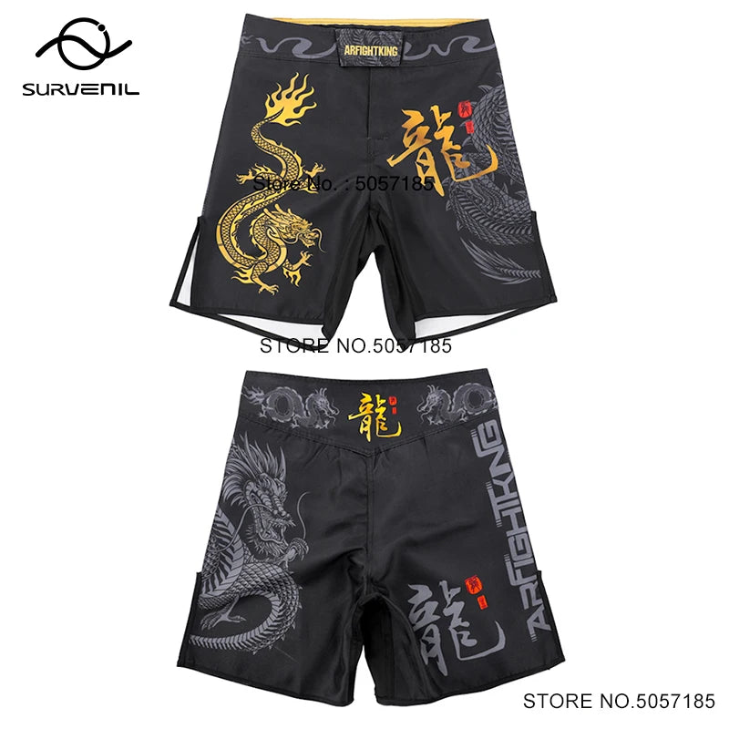 BJJ MMA Fight Shorts Sublimated Grappling Kickboxing Shorts