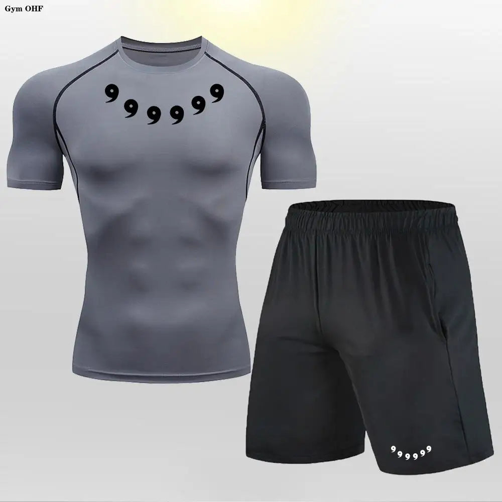 MMA BJJ Rashguard T Shirts+Shorts