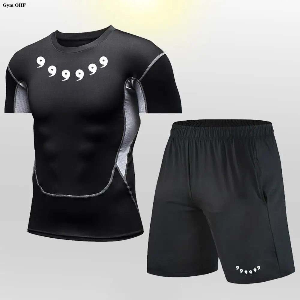 MMA BJJ Rashguard T Shirts+Shorts